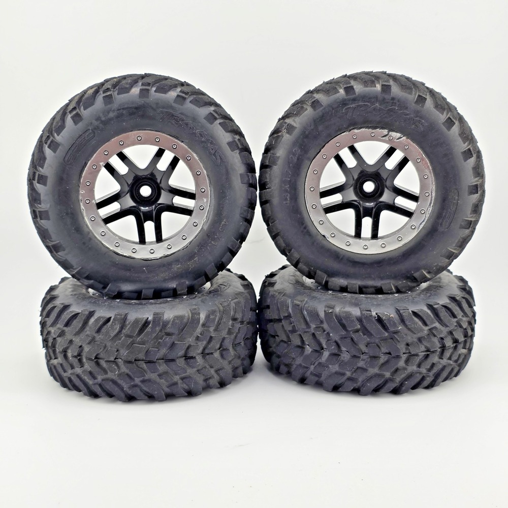 4x Traxxas Slash 4x4 Spec 1/10 Short Course Truck Tires on 12mm Hex Wheels